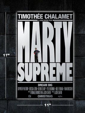 Marty Supreme movie poster - 11x17 wall art print merch Timothee Chalamet A24
